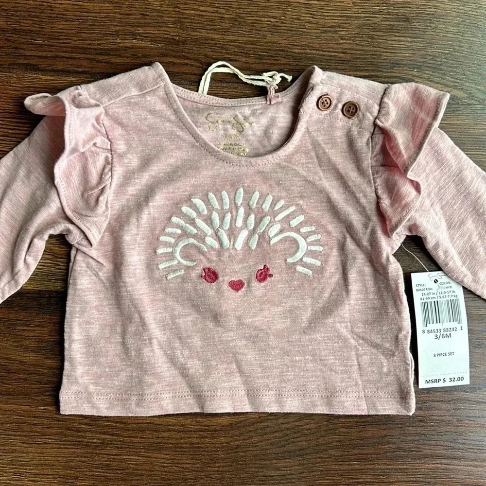 Jessica Simpson Baby Girl Long Sleeve Shirt Pink | Baby Girl Shirt | Baby Girl